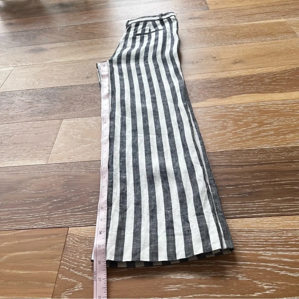 J.Crew Cropped Pants in Striped Linen sz. 00